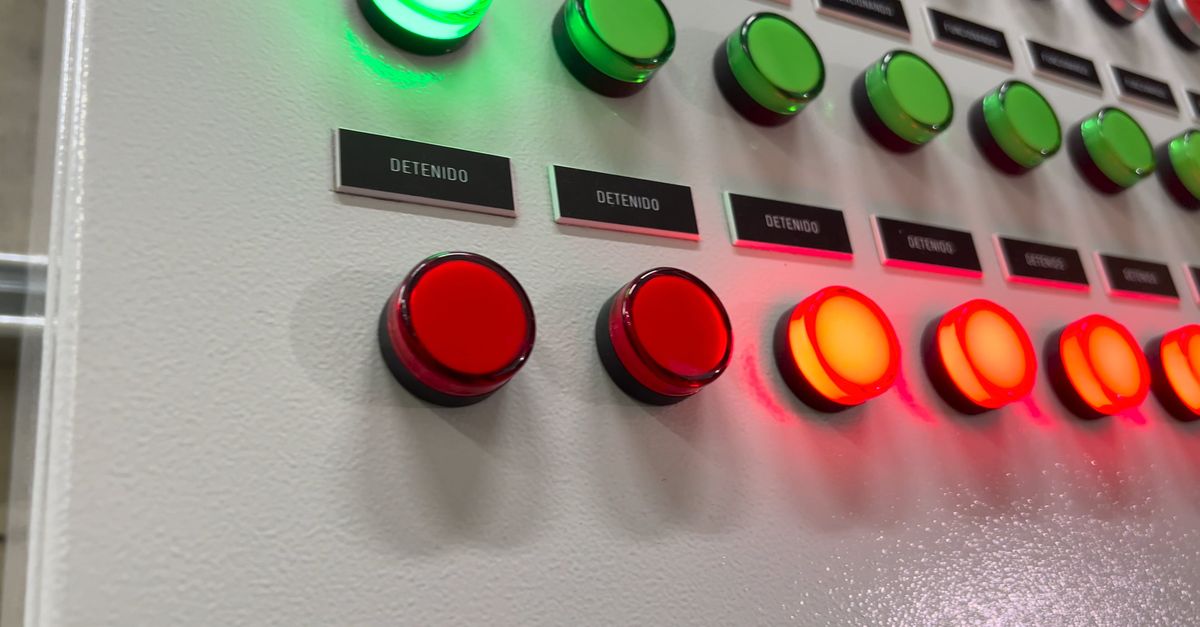 A close up of a control panel with red and green lights Free Stock ...