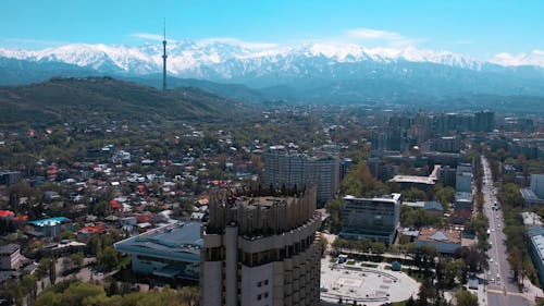 hotel kazakhstan almaty view from air koktobe