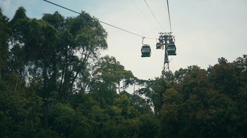 Cable Car up hill in Singapore