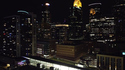 Night View of Minneapolis City in Minnesota, USA