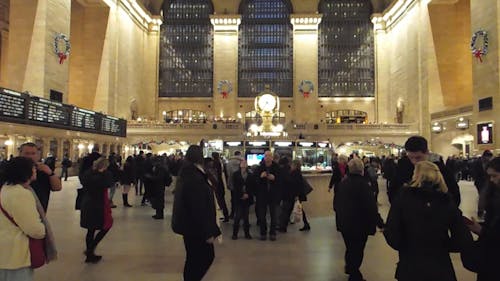 Busy People At A Station