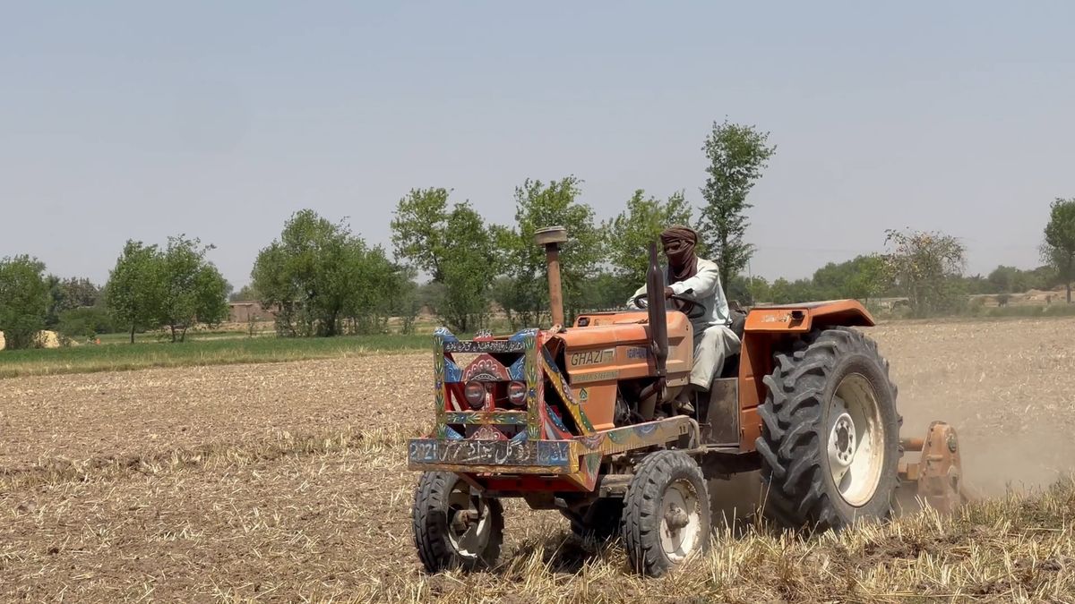 Farmer Using Agricultural Machine in Field Free Stock Video Footage ...