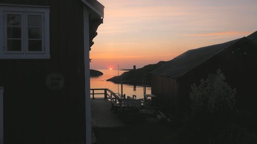 Scenic View of Vega Archipelago at Sunset