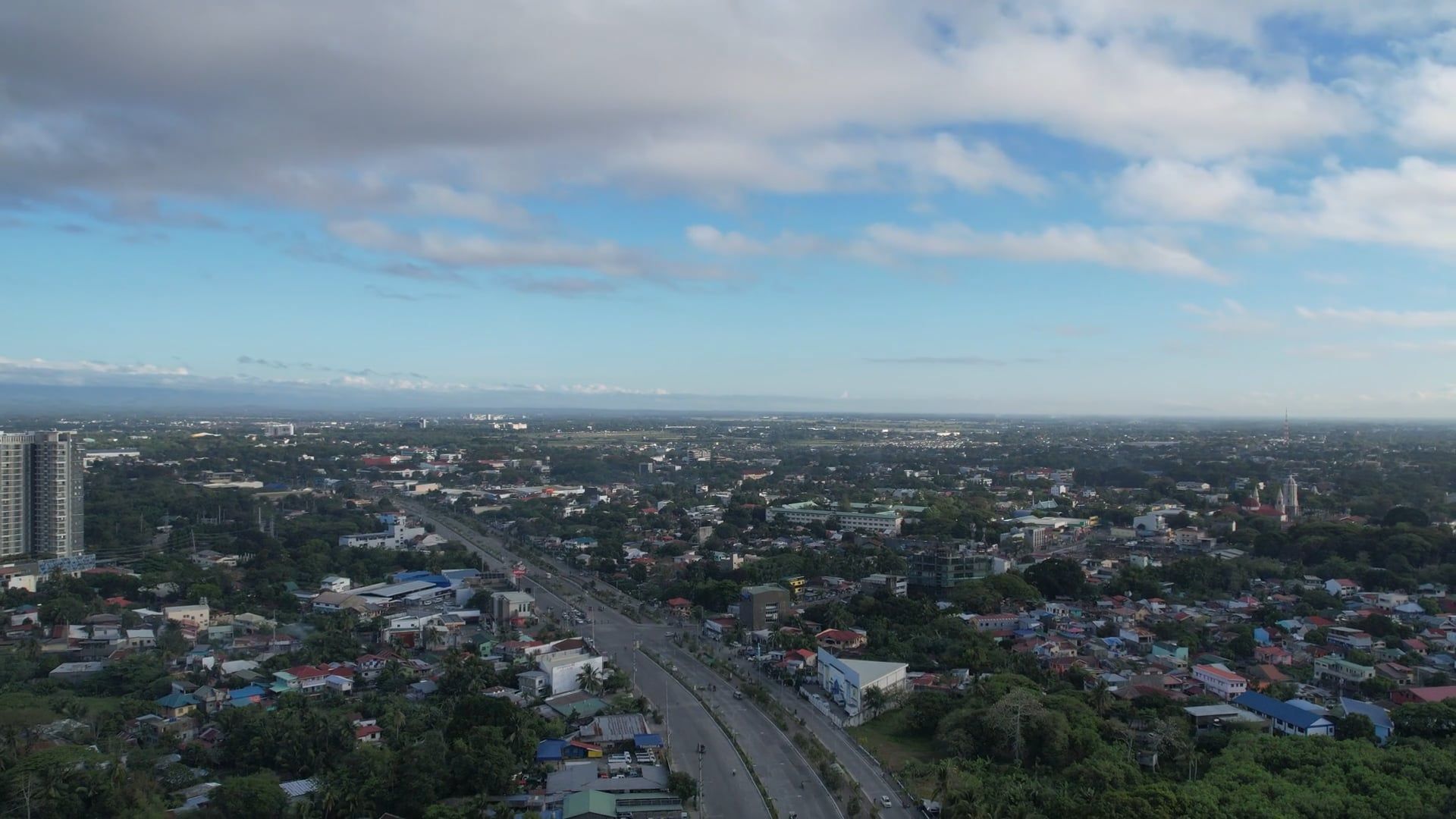 Drone Time Lapse of Moving Clouds over the City Free Stock Video ...