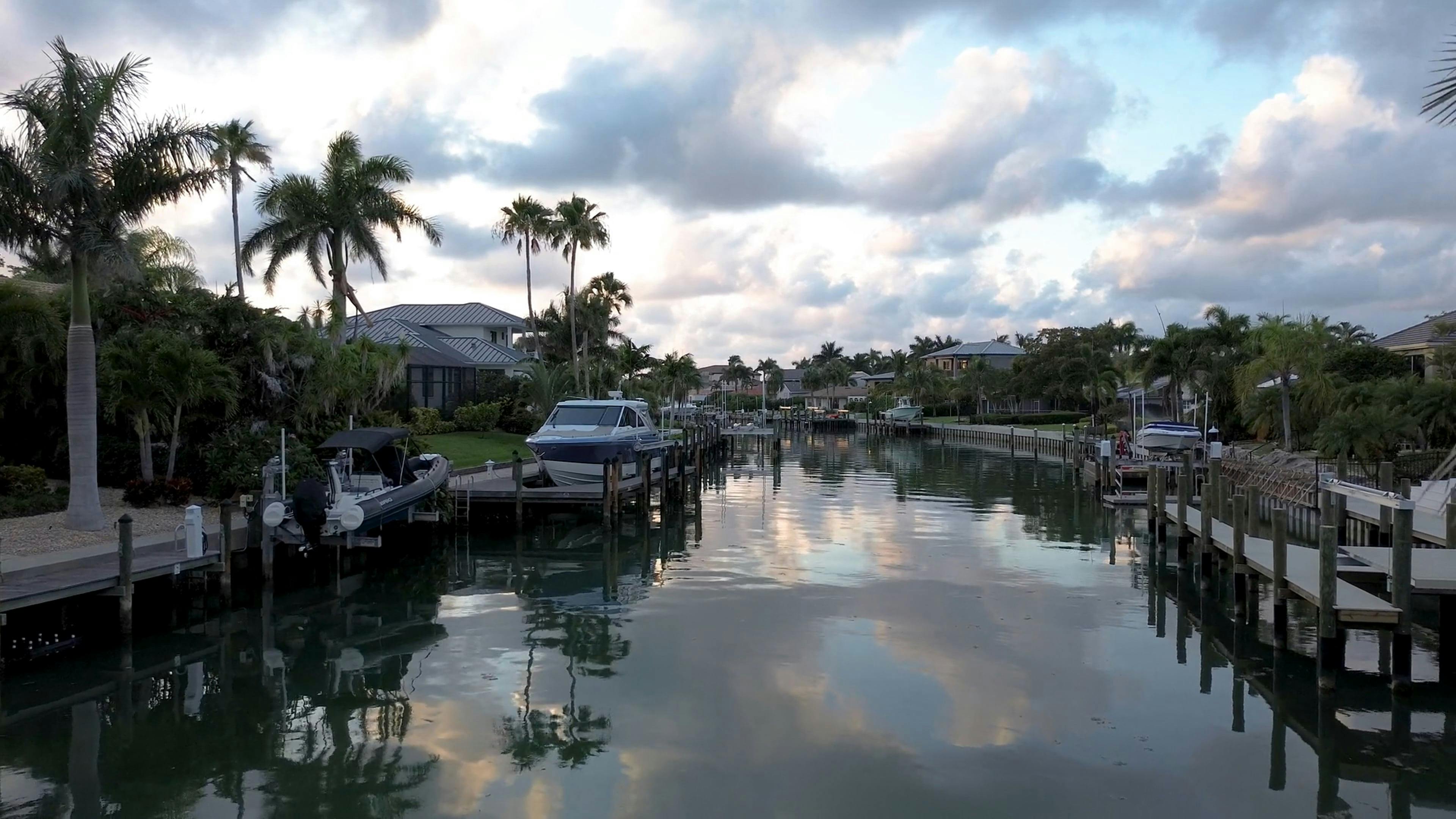 Sarasota, Florida, USA, June 14, 2023 Dock with boats Free Stock Video