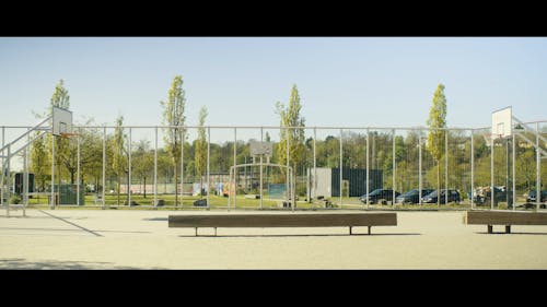 basketball court in the outdoor 
