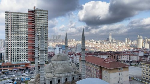 Time Lapse of Moving Clouds over Esenyurt District in İstanbul, Türkiye