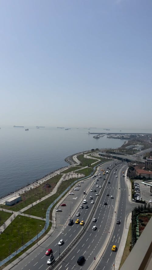 Panoramic View of the Coast of İstanbul, Türkiye 