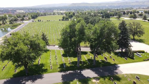 Old cemetery  drone view