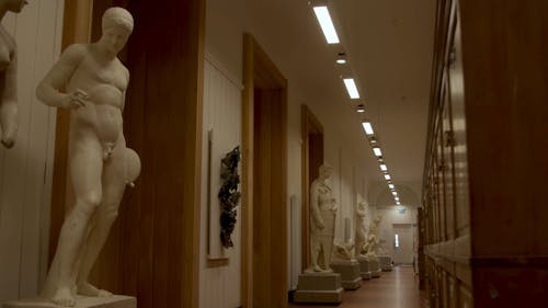 Hall with statues 