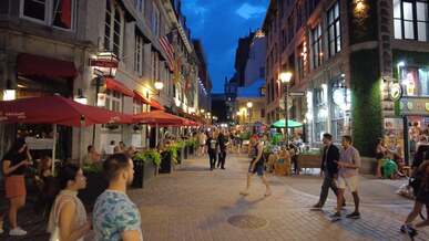 people walking on the street