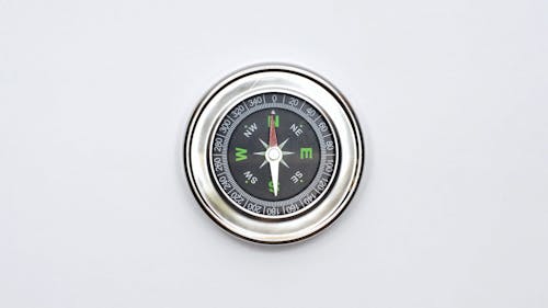 Close-Up View Of A Compass