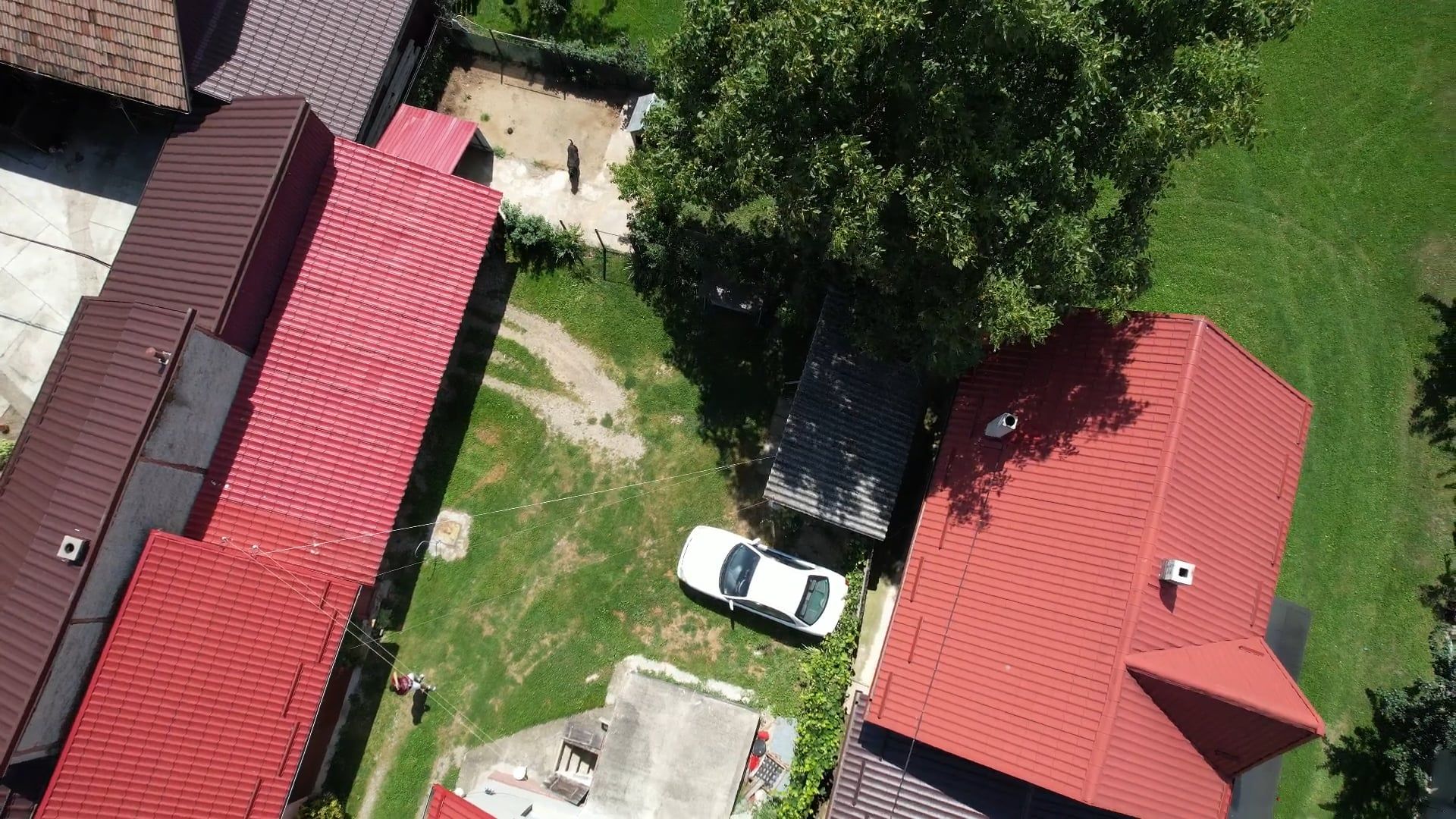 An aerial view of a small town with houses Free Stock Video Footage ...