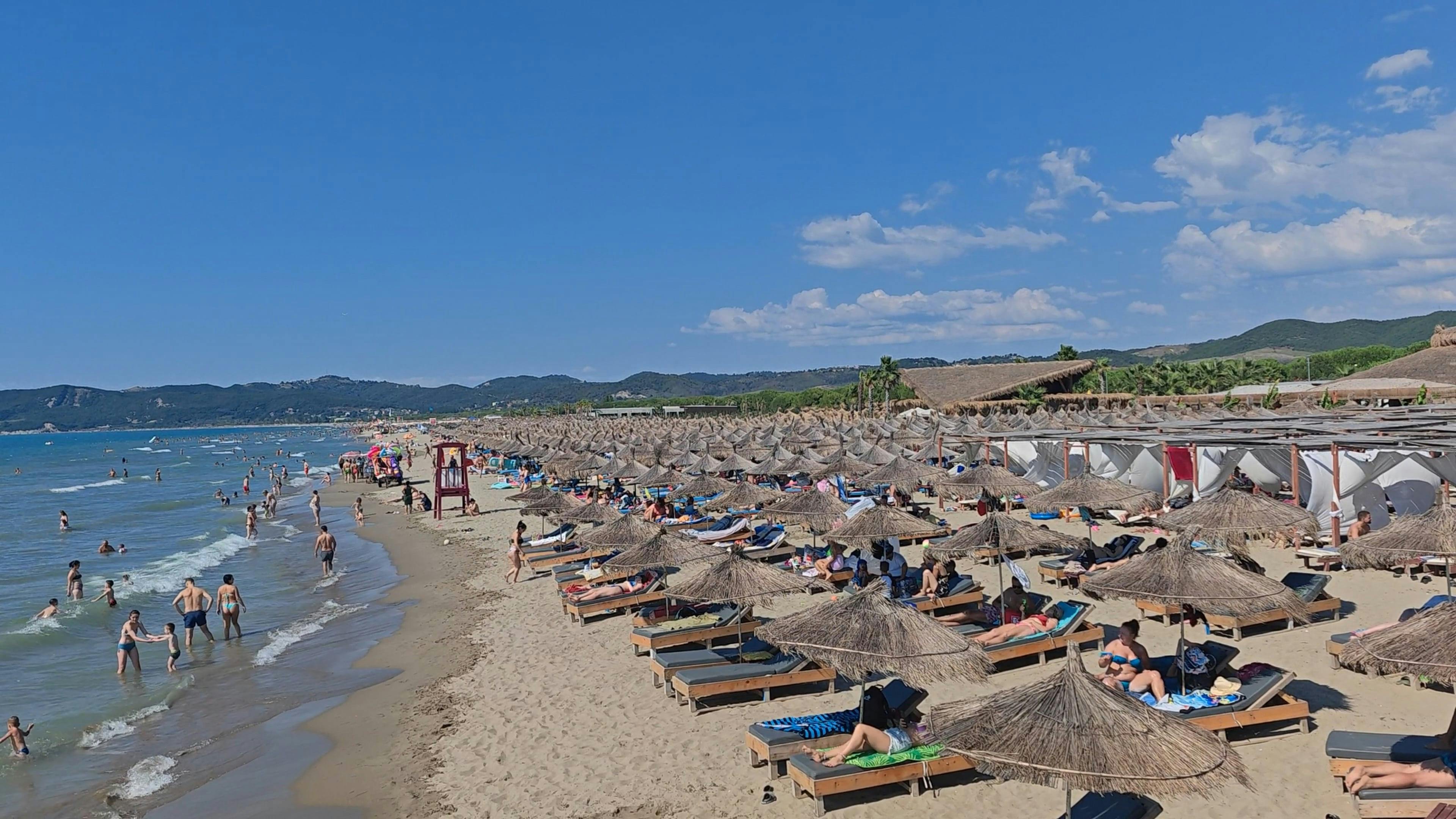 Lalez beach Durres Albania Free Stock Video Footage, Royalty-Free 4K