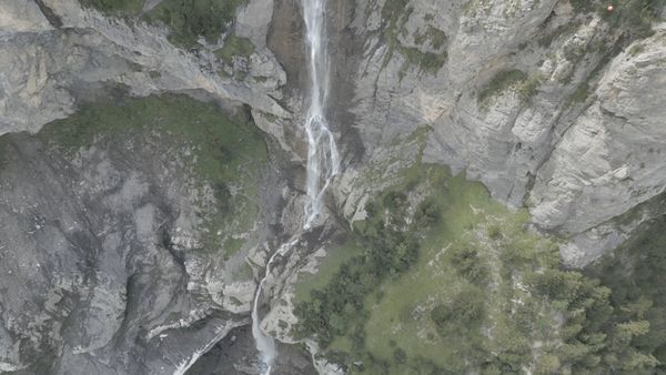 Drone Video of a Stream Flowing down the Mountain Free Stock Video ...