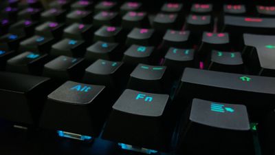 A close up of a keyboard with red letters Free Stock Video Footage ...