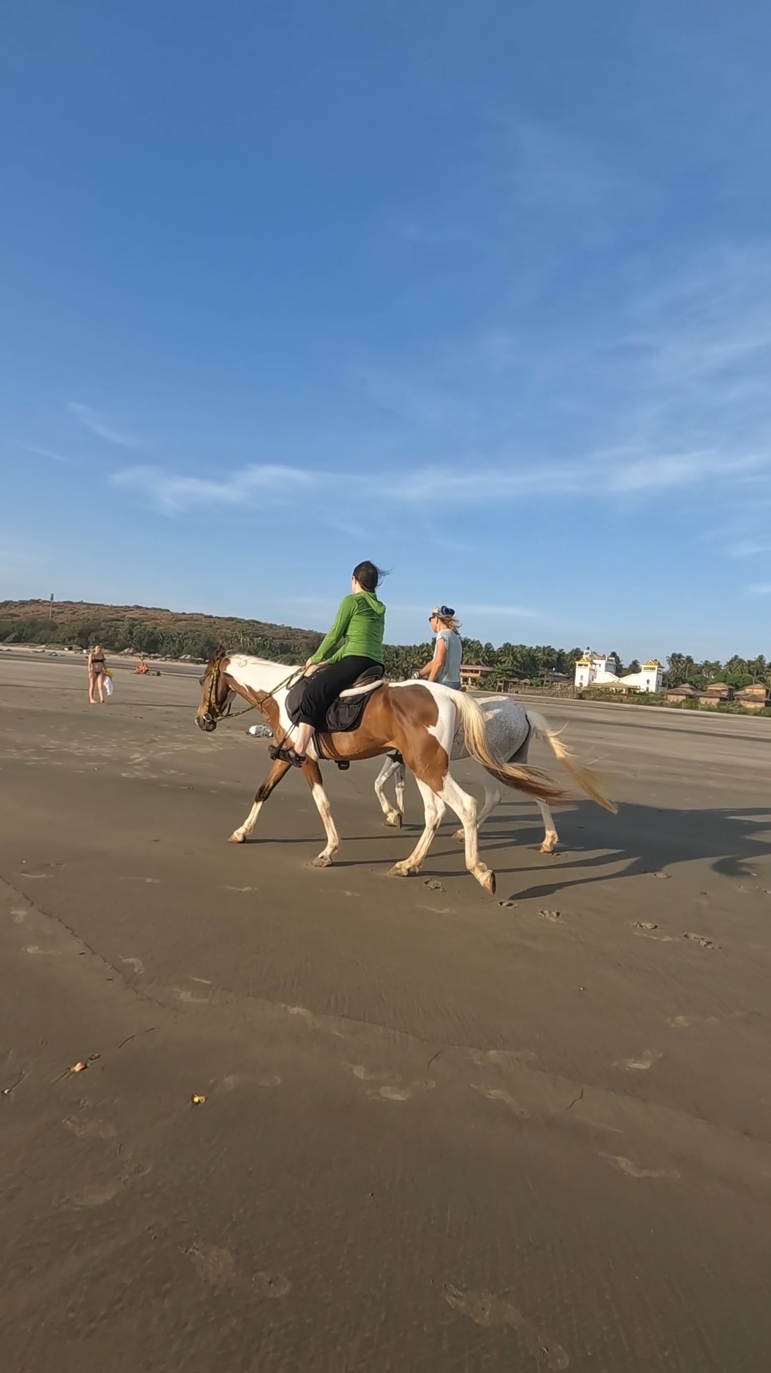 people horse riding and relaxing in a goa beach Free Stock Video ...