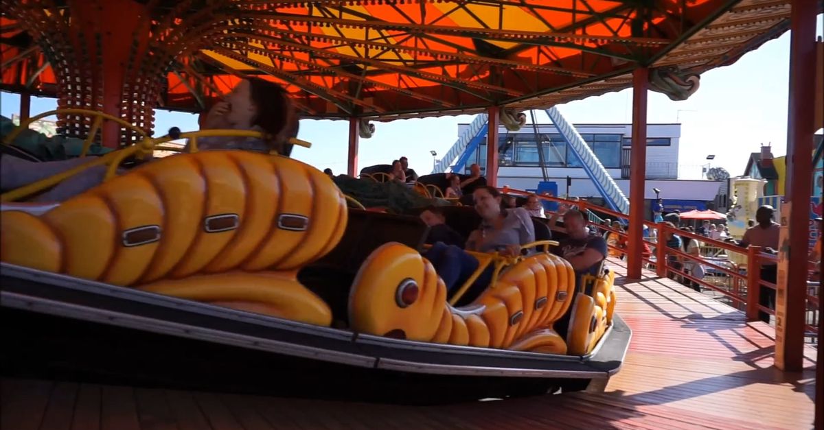 Cataplillar Ride People Enjoying A Caterpillar Ride Free Stock Video Footage, Royalty ...