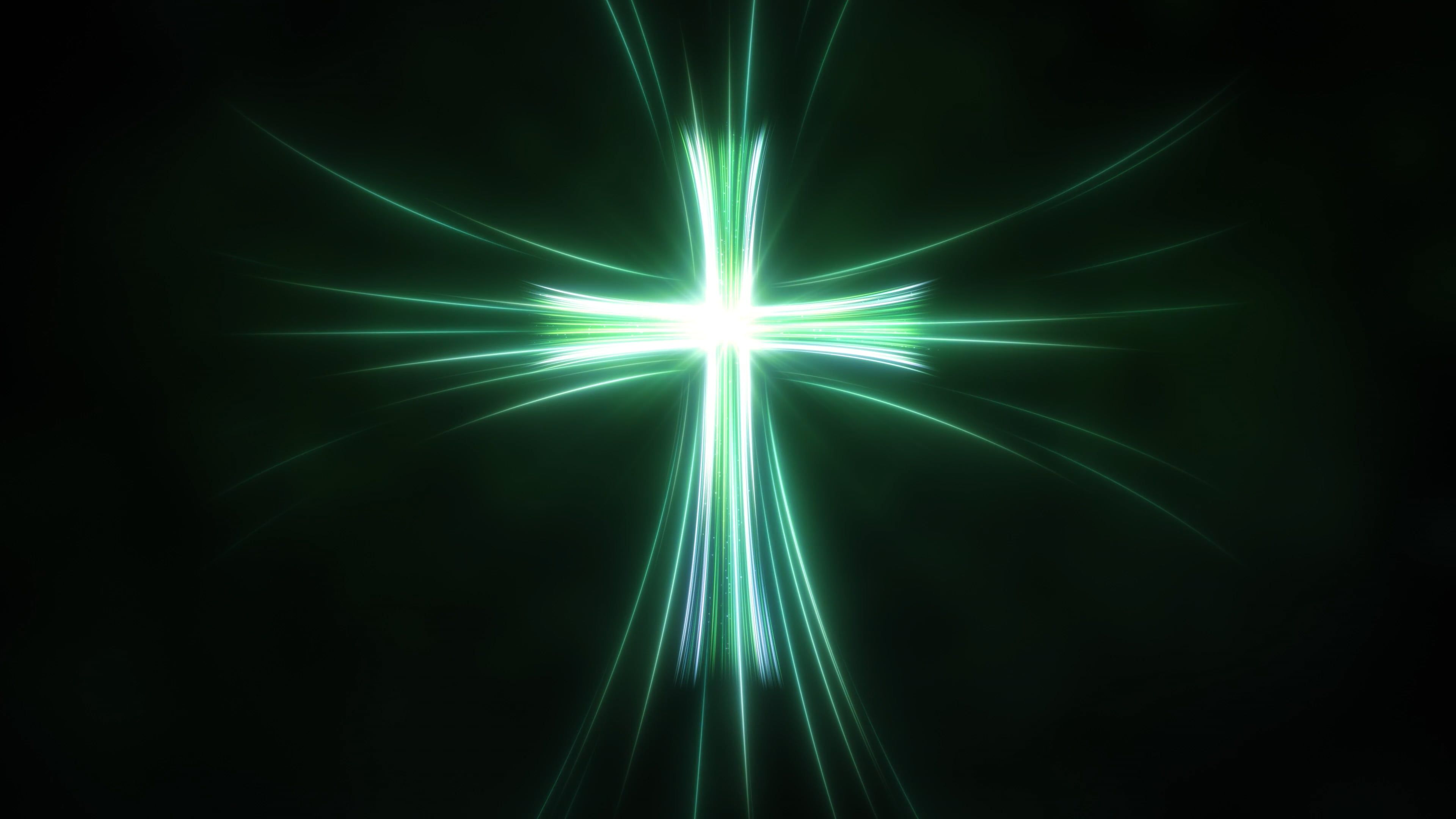 Sacred Cross Looping Background Video with Music Notes and Glowing ...