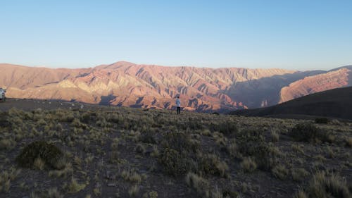 Drone view of mountains in Northern Argentina