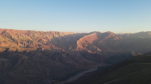 Drone view of mountains in Northern Argentina