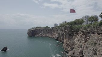 风景加国旗视频素材视频素材