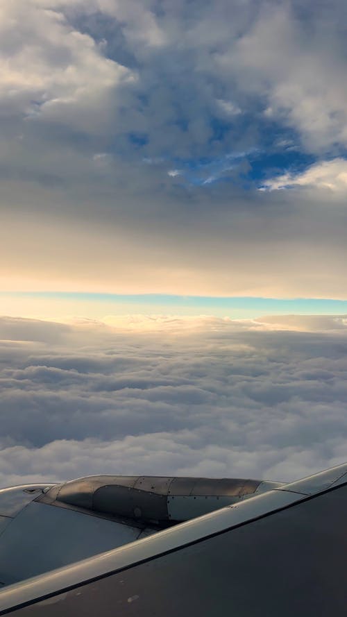 Airplane Above The Clouds Wind Wing Travel Influencer