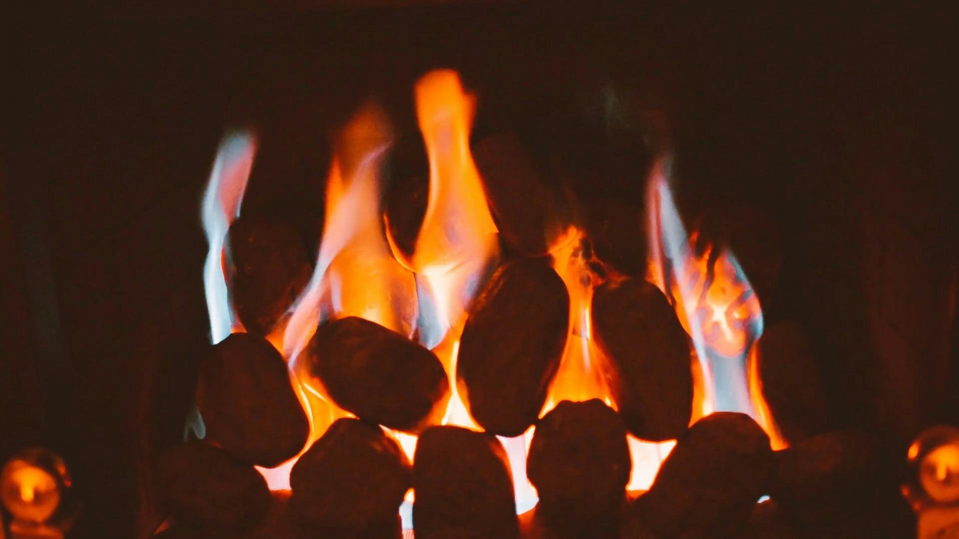 Burning Stones · Free Stock Video