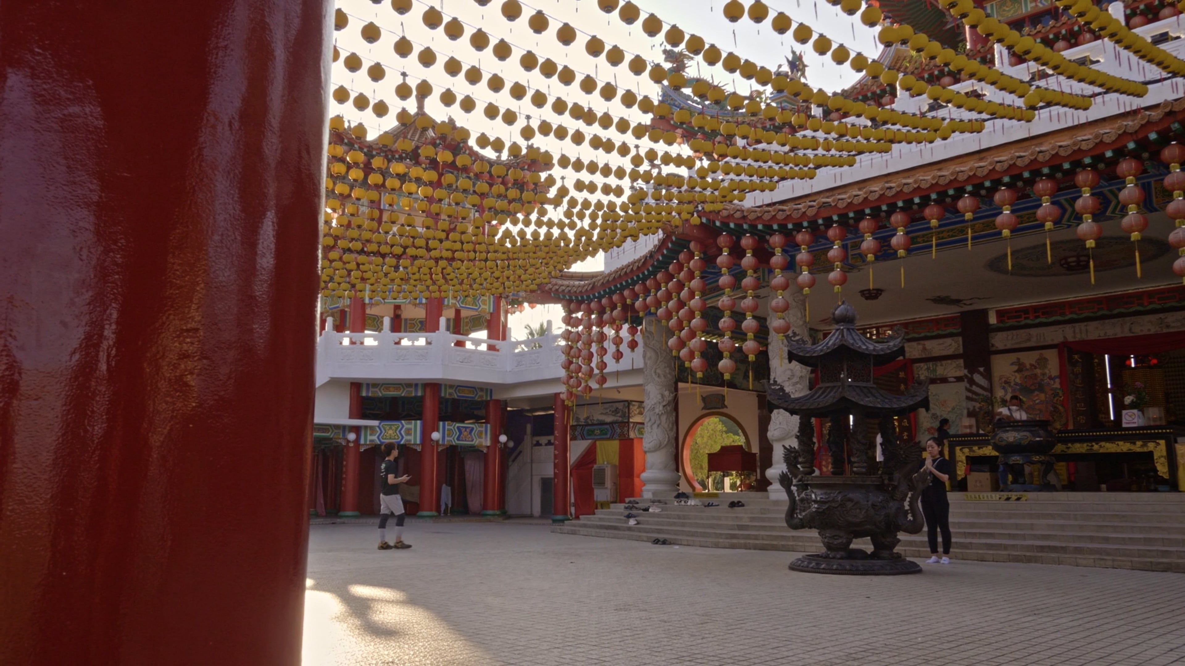 A sun shines through the window of a temple Free Stock Video Footage ...