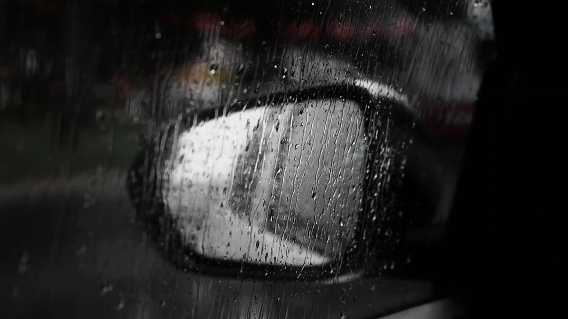 Car Photo Raining A car is seen in the rain with a reflection Free Stock Video Footage ...