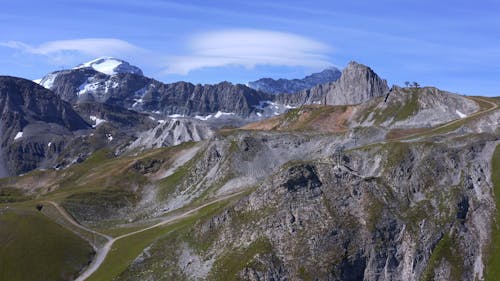 Tignes - Beautiful landscape of mountains with the Grande Motte and the Grande Casse mountains in background