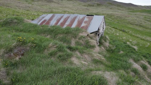 Old and Collapsed Farmhouse in iceland