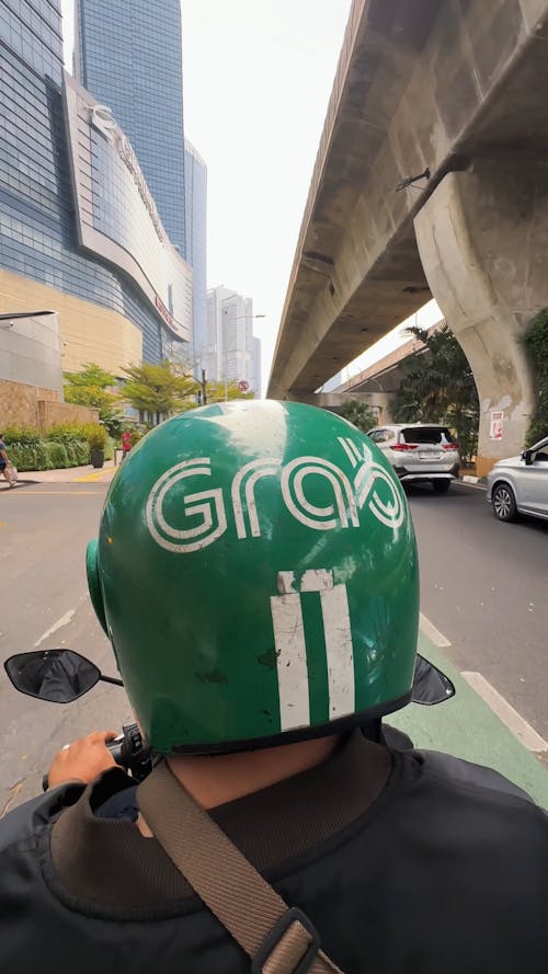 POV you are riding Grab Bike in Jakarta