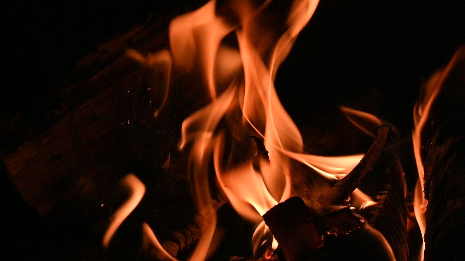 A close up of flames on a black background Free Stock Video Footage ...
