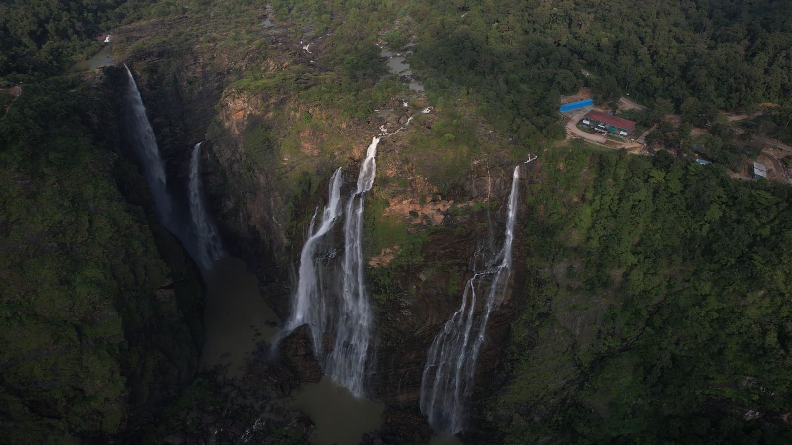 Stunning View of Waterfalls in a Mountain Landscape Free Stock Video ...