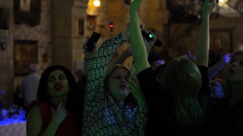 Karaoke evening in the circle of friends, relatives and acquaintances