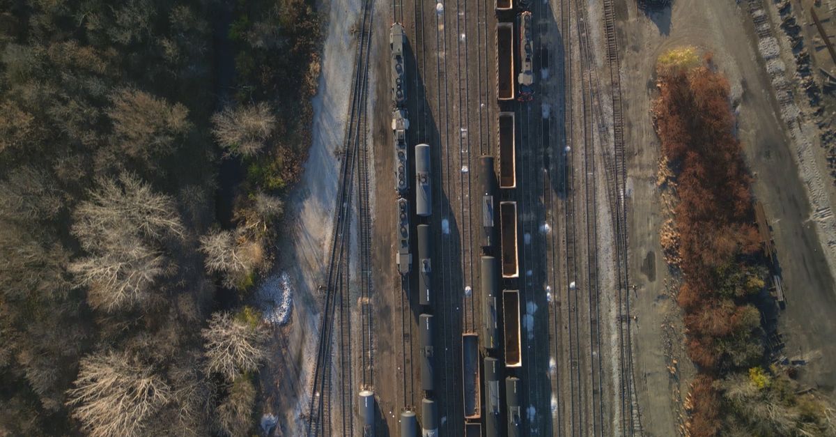 Fly Bus Switchyard Drone Fly-Over Train Switchyard Free Stock Video Footage, Royalty-Free ...