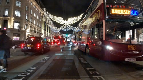 Regent street, Christmas lights, London United Kingdom 
