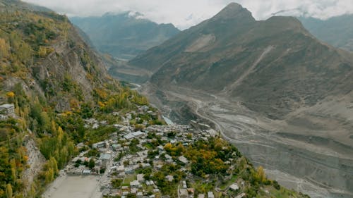 Aerial filming over Altit Fort, Hunza