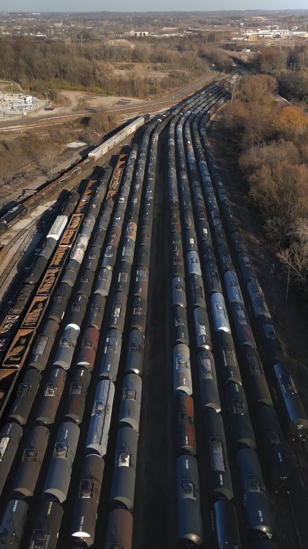 Train View Video An aerial view of train tracks and trees Free Stock Video Footage ...