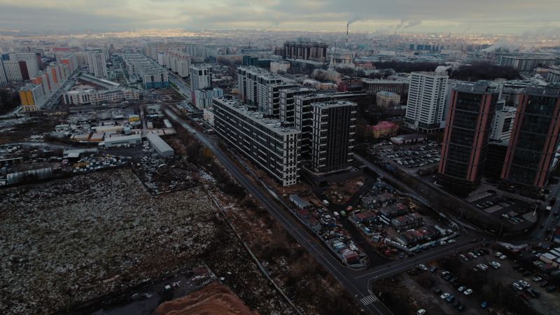 Skyline of City in Birds Eye View Free Stock Video Footage, Royalty ...