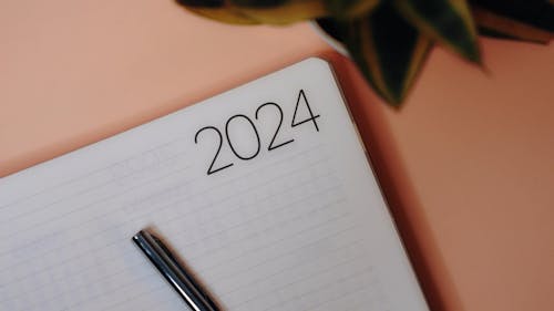 Close up of a 2024 Planner 