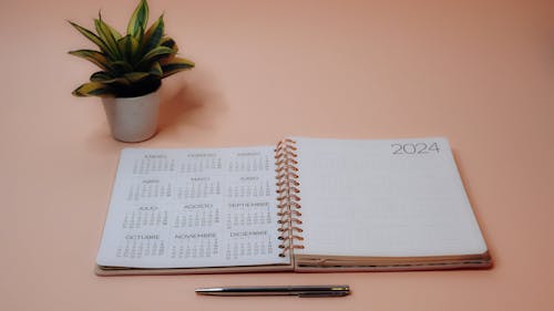 A 2024 Planner on a Desk