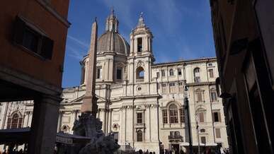 the cathedral is seen in this photo