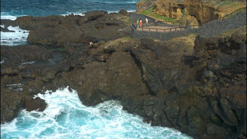 Tenerife coast line waves