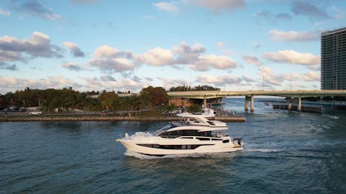 White Yacht Miami Florida haulover bay