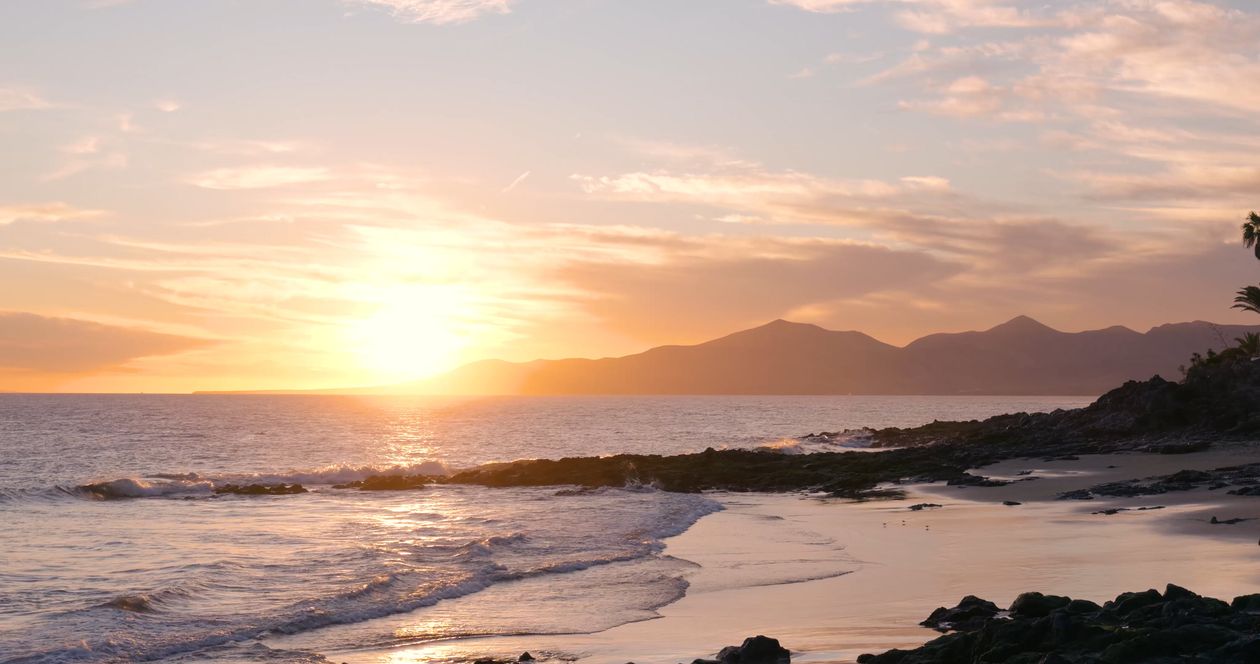 A couple walking on the beach at sunset Free Stock Video Footage ...