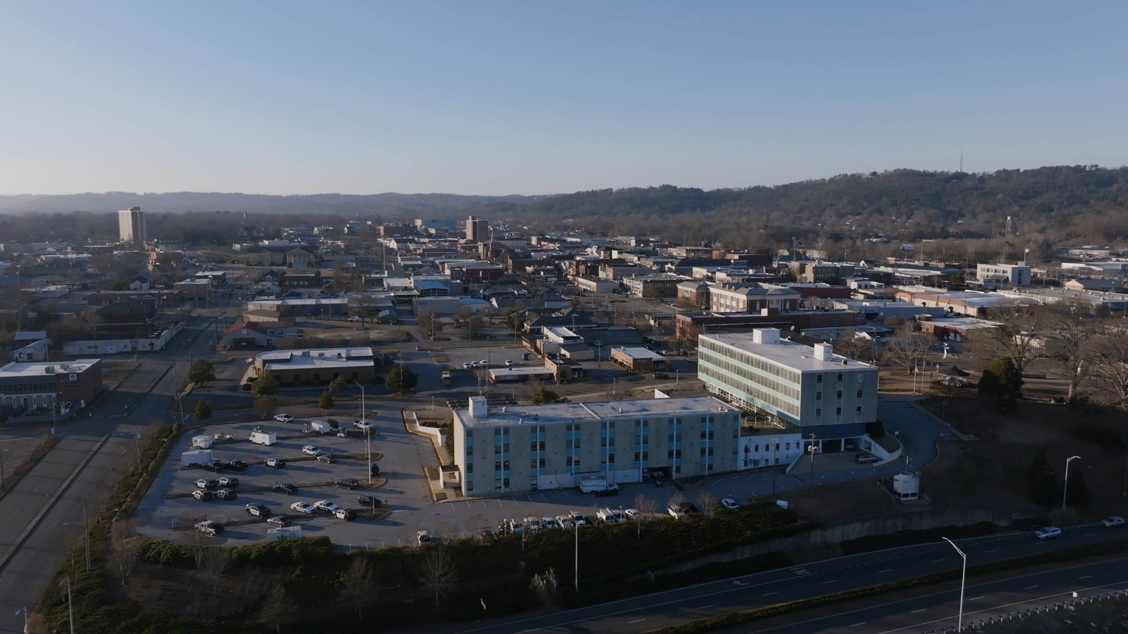 An aerial view of a city with a lot of buildings Free Stock Video ...