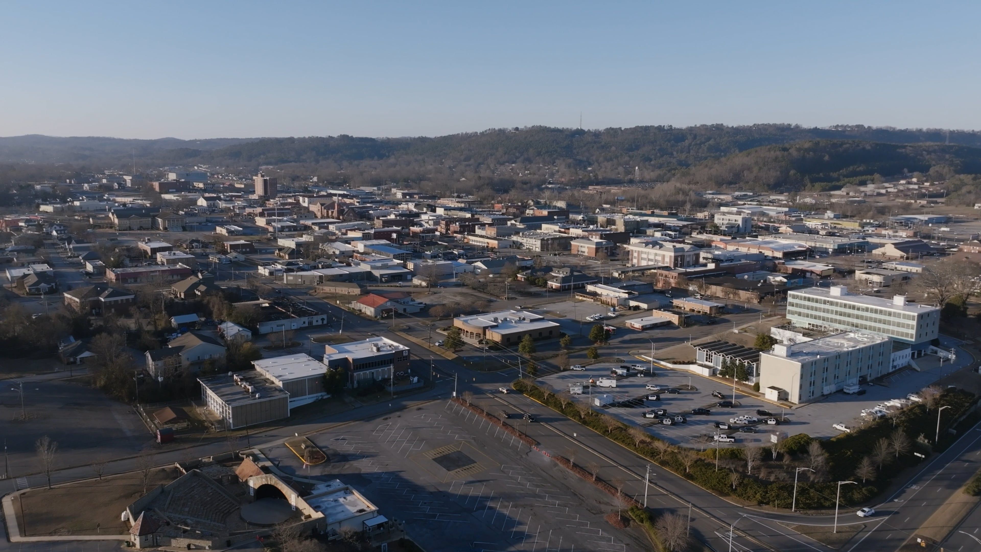 An aerial view of a city with a lot of buildings Free Stock Video ...