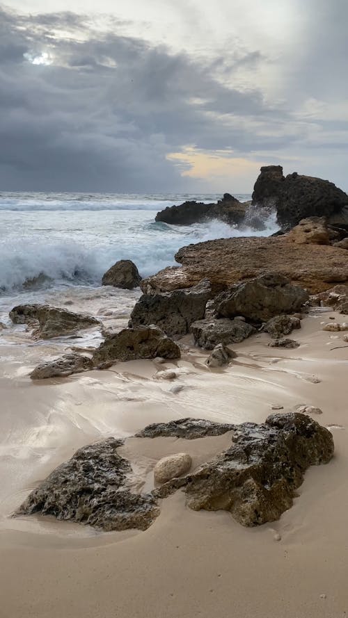 Beautiful Beach Waves Stone